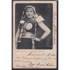 INDIA HIJA DE CACIQUE CHILE ANTIGUA TARJETA POSTAL